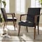 Baxton Studio Andrea Mid-Century Modern Dark Grey Upholstered Wooden Armchair, PK2 137-7365 - alternate 3